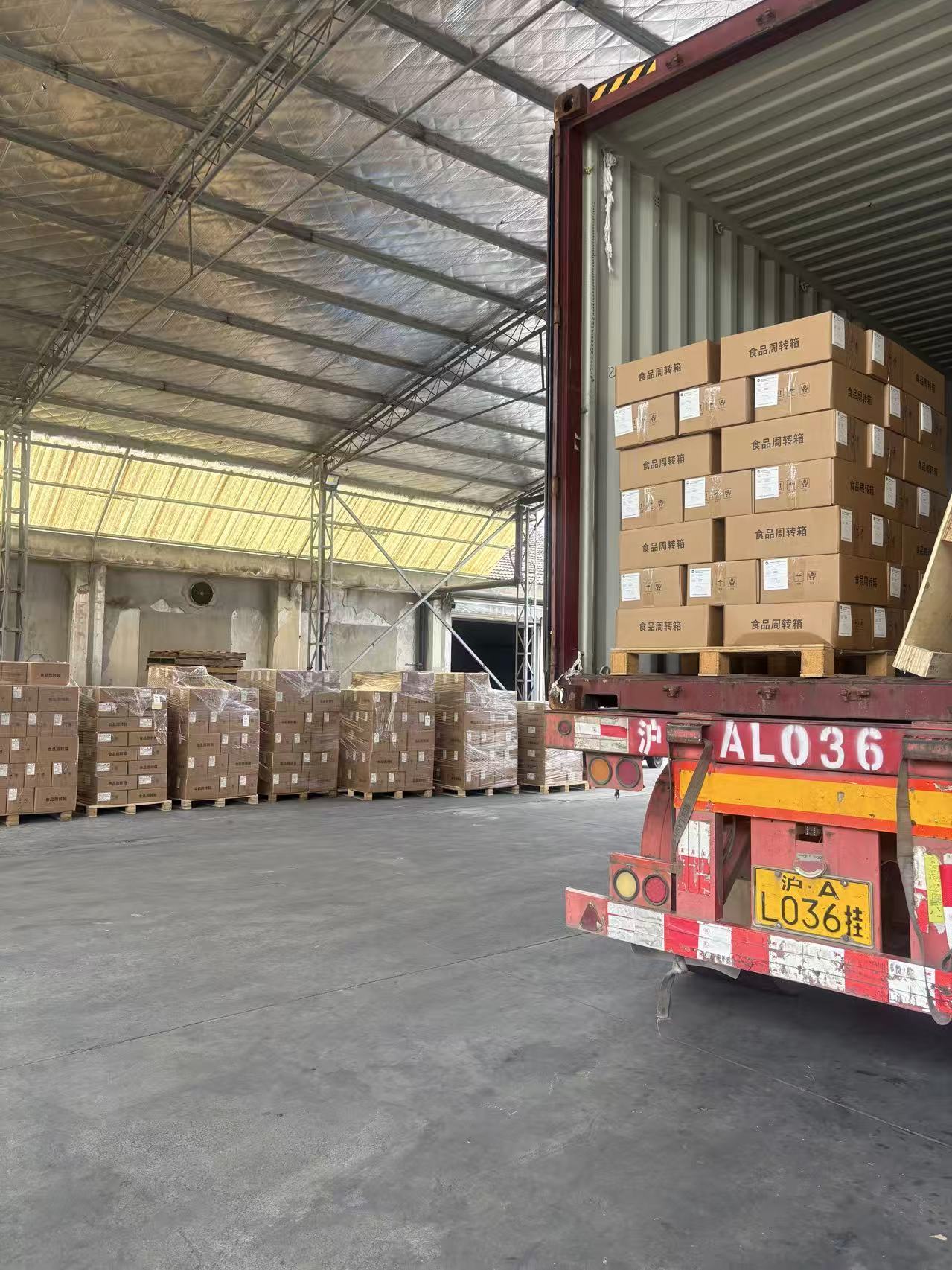 We are loading another container of our Instant Fruit Tea Kits 